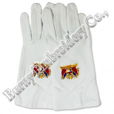 Masonic Regalia Hands Embroidery Gloves